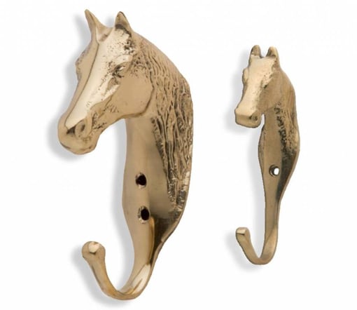 Cabide Cabeça de Cavalo Pequena dourado