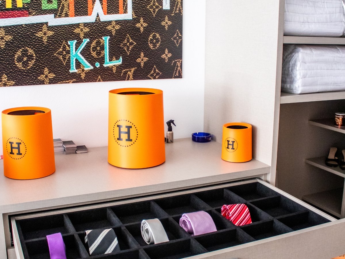 Closet Organizado com Gaveta para Gravatas