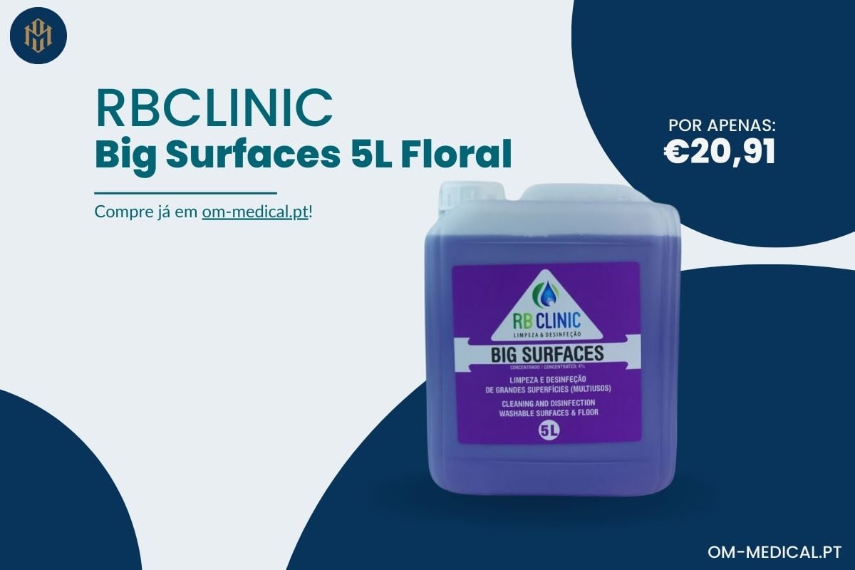 Desinfetante Neutro RBCLINIC Big Surfaces 5L para Espaços Maiores