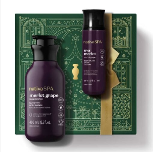 Kit de Natal Pele Perfumada Nativa SPA Uva Merlot-834-502