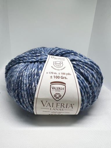 Lã Azul com Branco