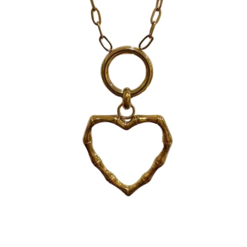 Fio Dourado Coração Aberto Martelado
