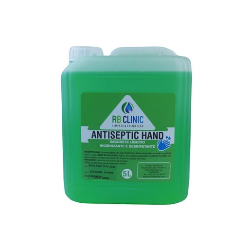 RBCLINIC Sabonete Gel Antisséptico Maçã Verde 5L