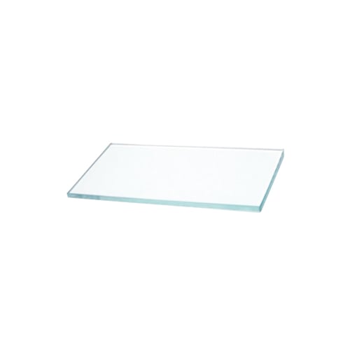 QMS Placa de vidro p/ espatular (12cm × 8cm × 0,5cm)