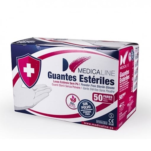 PROMO MEDICALINE Luvas Cirúrgicas Látex  S/ Pó nº7 (50 pares)