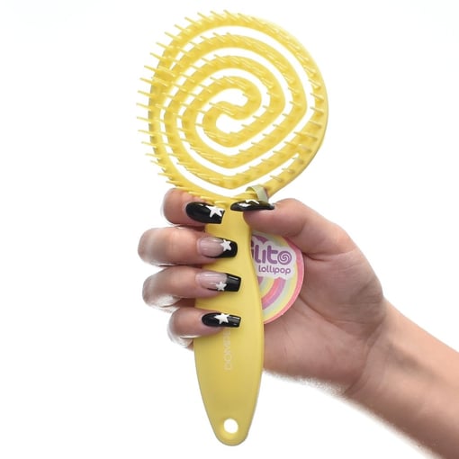 Escova de Cabelo Ventilada Pop Curl Amarela