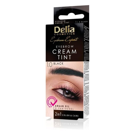 Delia Cosmetics Creme de cor sobrancelhas, 1.0 Black 15 ml