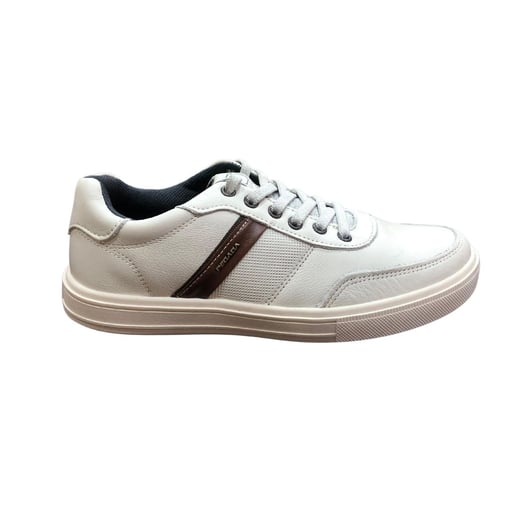 Ténis Casual Pegada Masculino Couro Branco - Estilo e Conforto