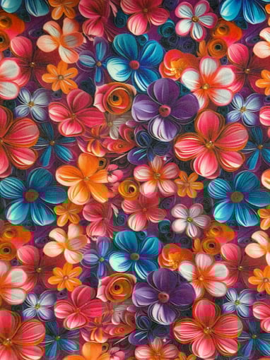 Plastificado Estampado Flores Digital