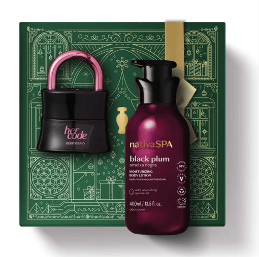 Kit de Natal Her Code Touch Ameixa Negra-802-601