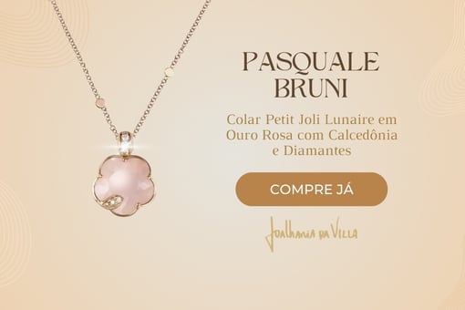 Colar Petit Joli Lunaire em Ouro Rosa com Calcedônia e Diamantes