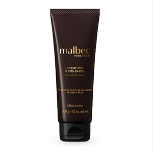 Imagem do produto Creme pré e pós barba Malbec Pure Gold, 200g