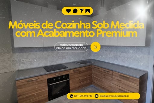 Móveis de Cozinha Sob Medida com Acabamento Premium