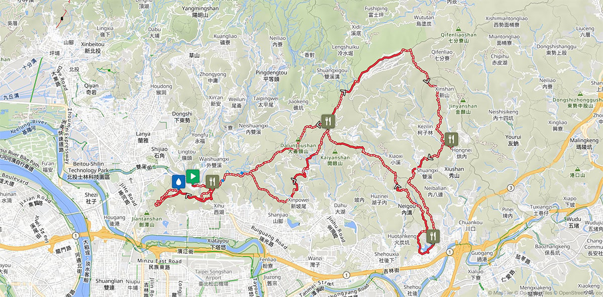 2026 SKYHUNTER 士林越野 SKY ULTRA 50公里路線圖