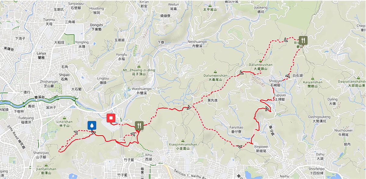 2026 SKYHUNTER 士林越野 SKYRACE 24公里路線圖
