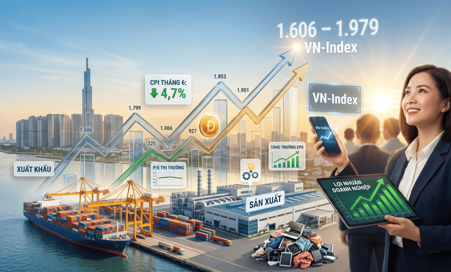VN-Index hướng tới 1.606 - 1.979 điểm: Bài kiểm tra từ lợi nhuận doanh nghiệp