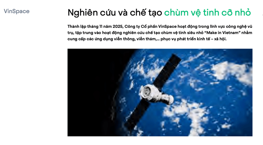 VinSpace của tỉ phú Phạm Nhật Vượng sẽ phóng vệ tinh “Make in Vietnam” lên quỹ đạo năm 2027