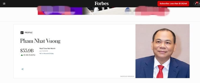Tài sản của ông Phạm Nhật Vượng vượt tỷ phú Jack Ma