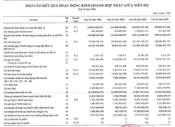 Ảnh báo cáo tài chính của Đông Tây Land