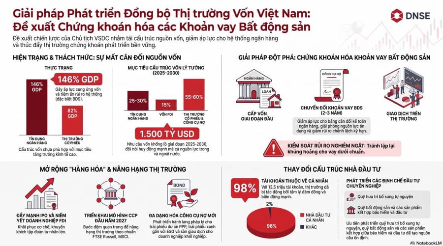 Chứng khoán hóa khoản vay bất động sản: Mở kênh vốn mới nhưng phải kiểm soát rủi ro nền tài sản