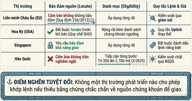 Hình 2: Kinh nghiệm quốc tế về bán khống chứng khoán