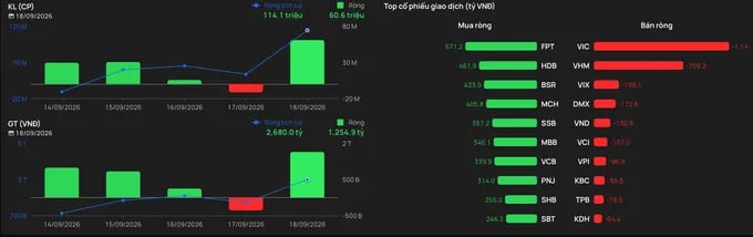 Khối ngoại mua ròng, VN-Index giảm mạnh trong phiên đầu tiên nâng hạng