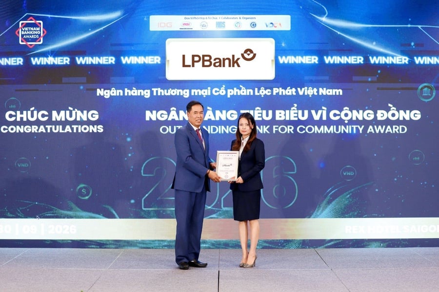 LPBank được vinh danh ở 2 hạng mục tại Giải thưởng Ngân hàng Việt Nam tiêu biểu 2026