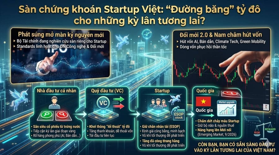 Sàn chứng khoán Startup Việt: “Đường băng” tỷ đô cho những kỳ lân tương lai?