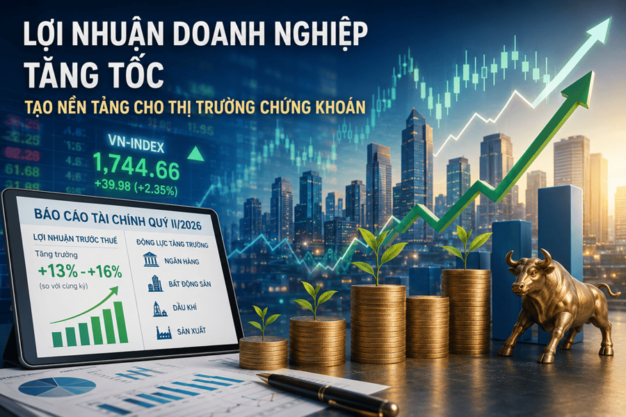 Lợi nhuận doanh nghiệp tăng tốc tạo nền tảng cho thị trường chứng khoán