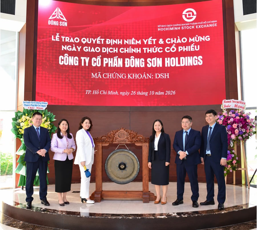 Cổ phiếu DSH của Công ty cổ phần Đông Sơn Holdings niêm yết trên HoSE