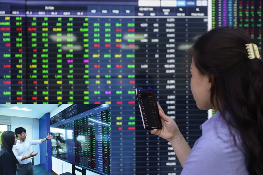 Cổ phiếu tài chính bứt phá, VN-Index ngược dòng