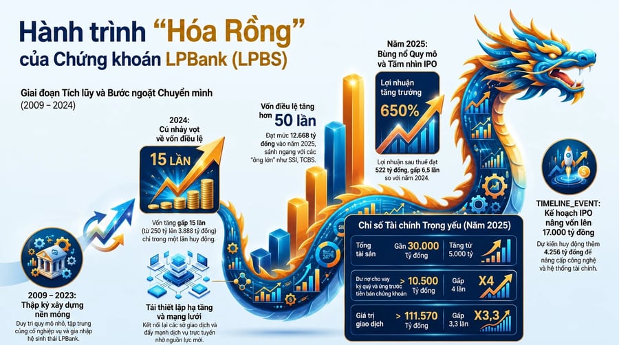 Hành trình tăng vốn thần tốc của Chứng khoán LPBank