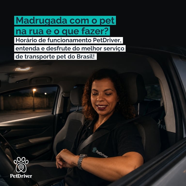 Horários de funcionamento PetDriver