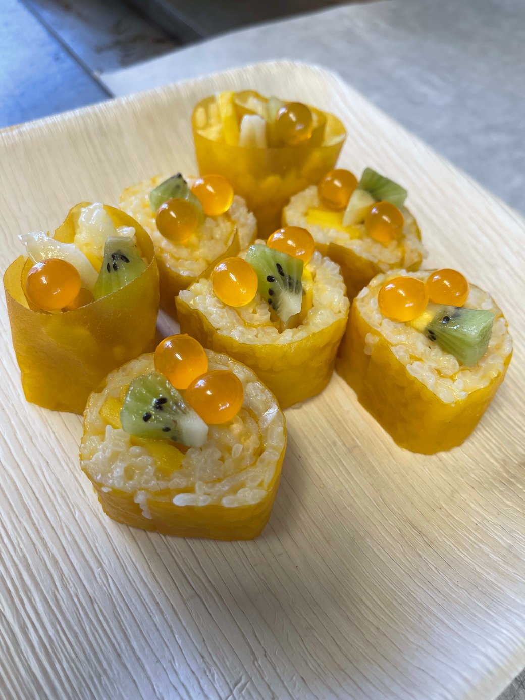 Mango on the Mountain Fruit Sushi Roll