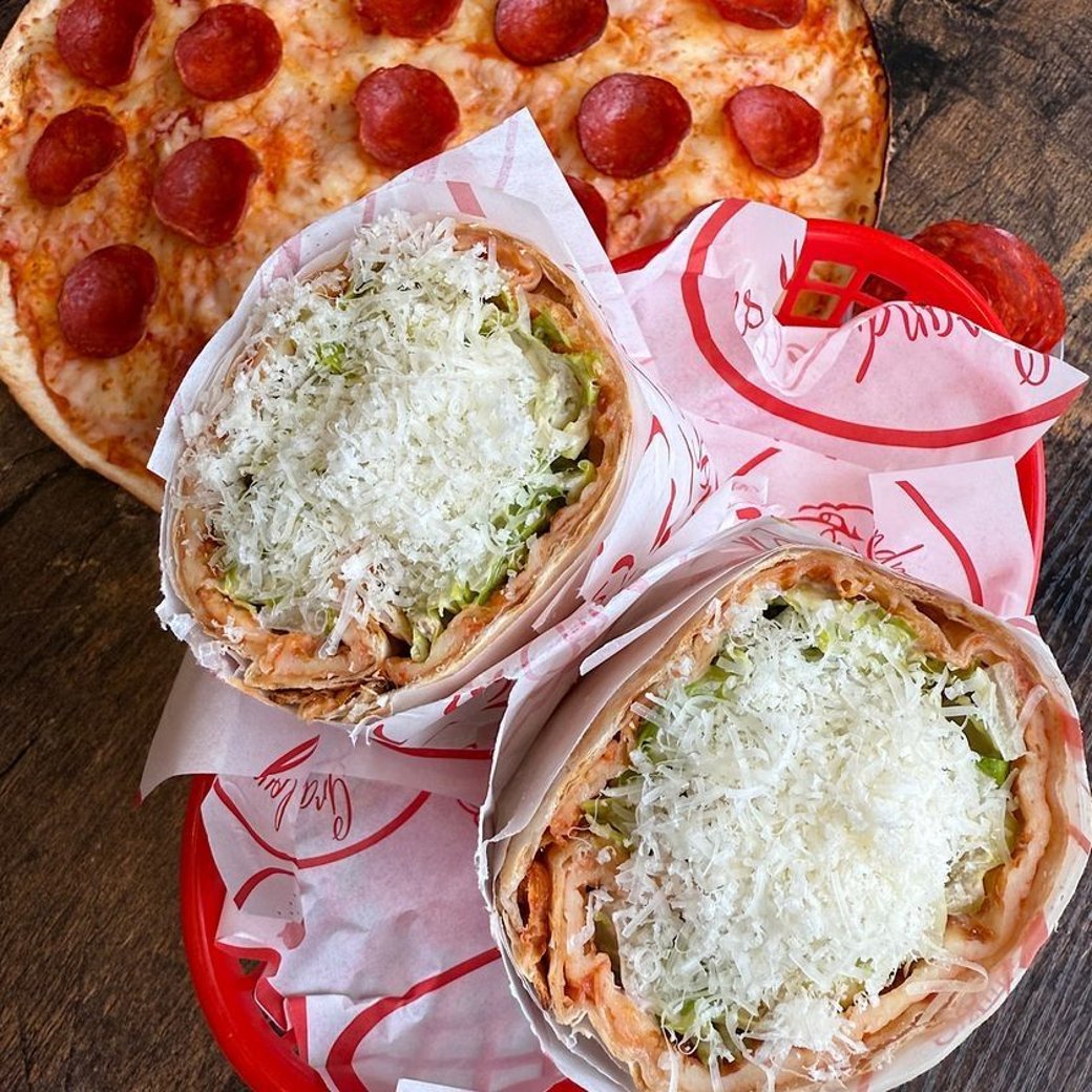 Pizza Caesar Wrap (Pepperoni)
