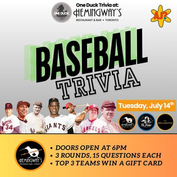 Baseball Trivia Hosted by Almost Jeopardy?*