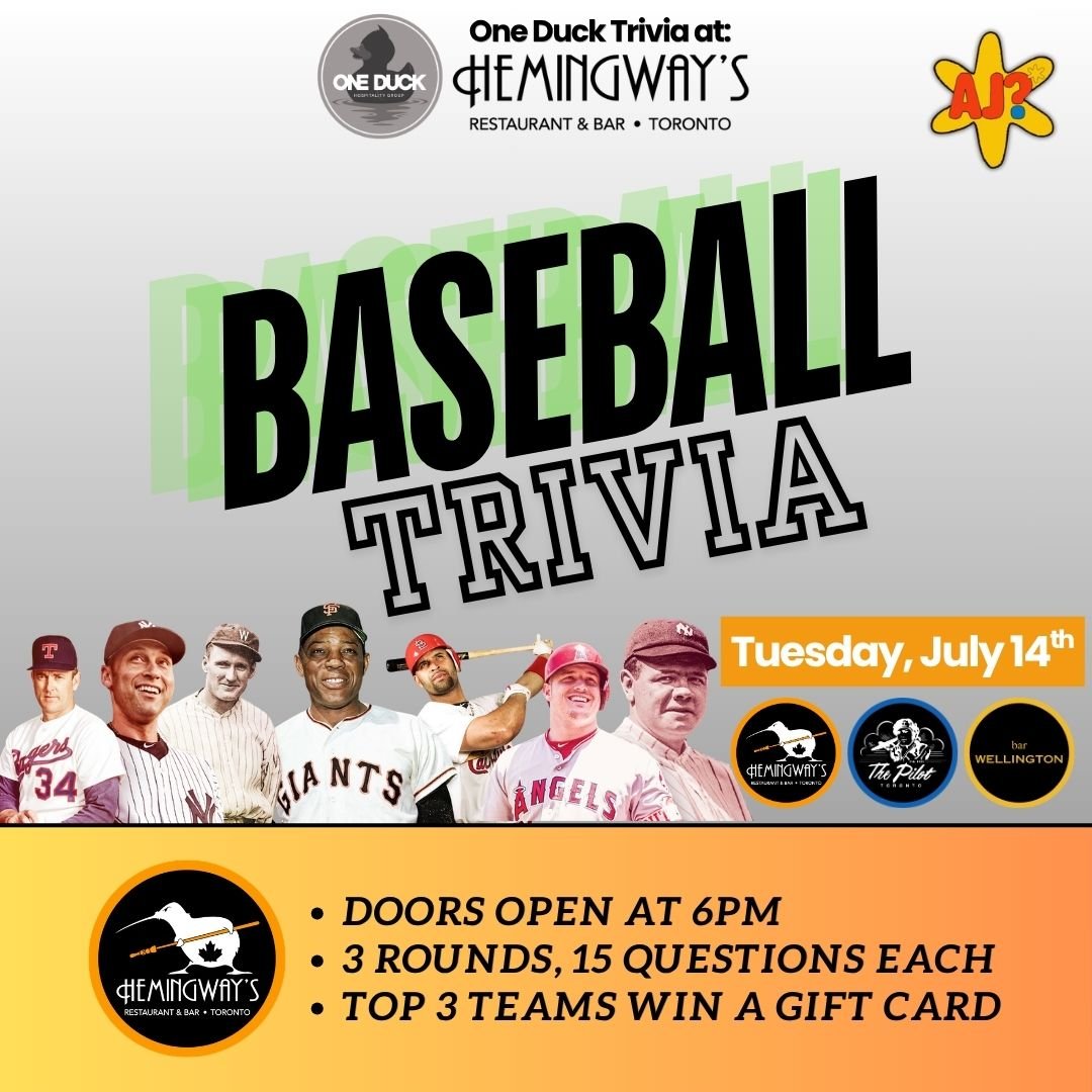 Baseball Trivia Hosted by Almost Jeopardy?*