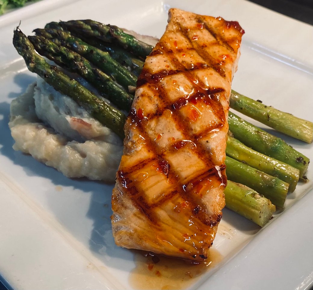 Maple Chili Glazed Salmon