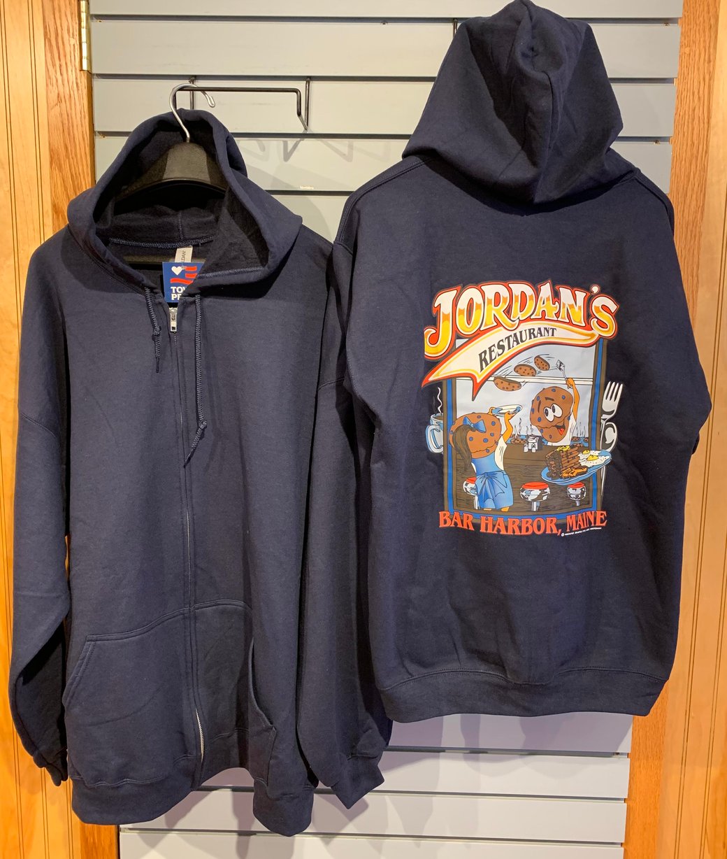 Front-Zip Navy Hoodie