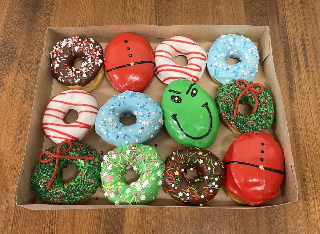 Christmas Decorated Donuts (Dozen)