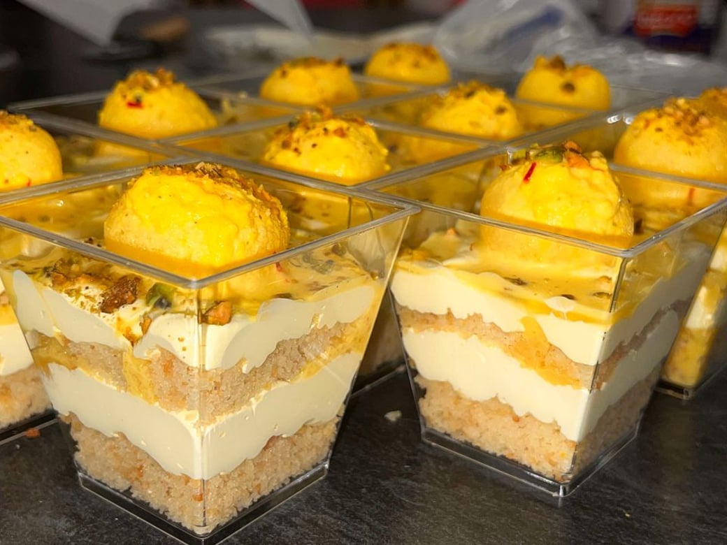 Ras-Malai mini cake cup