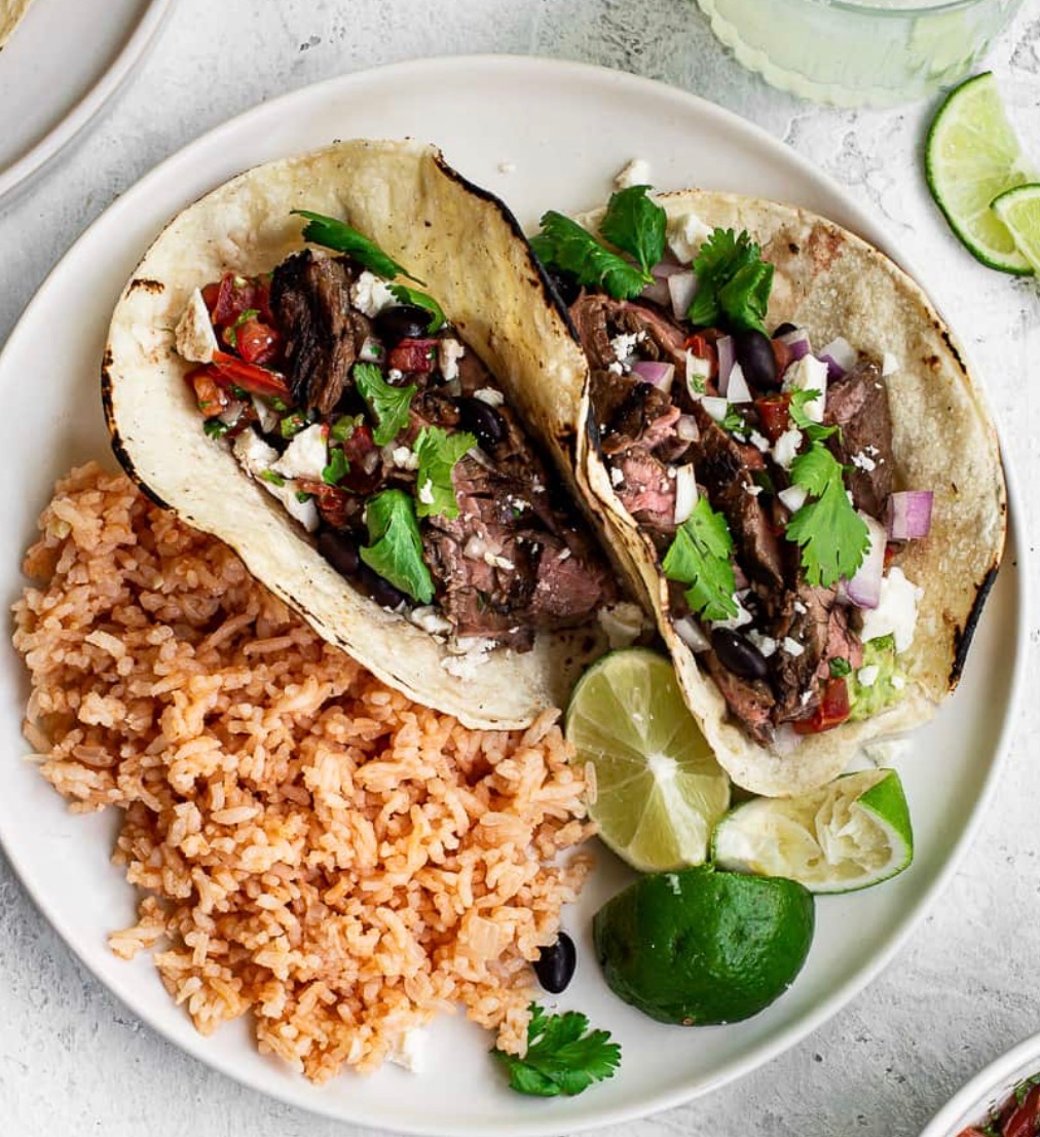 Carne Asada with Red Rice & Black Beans