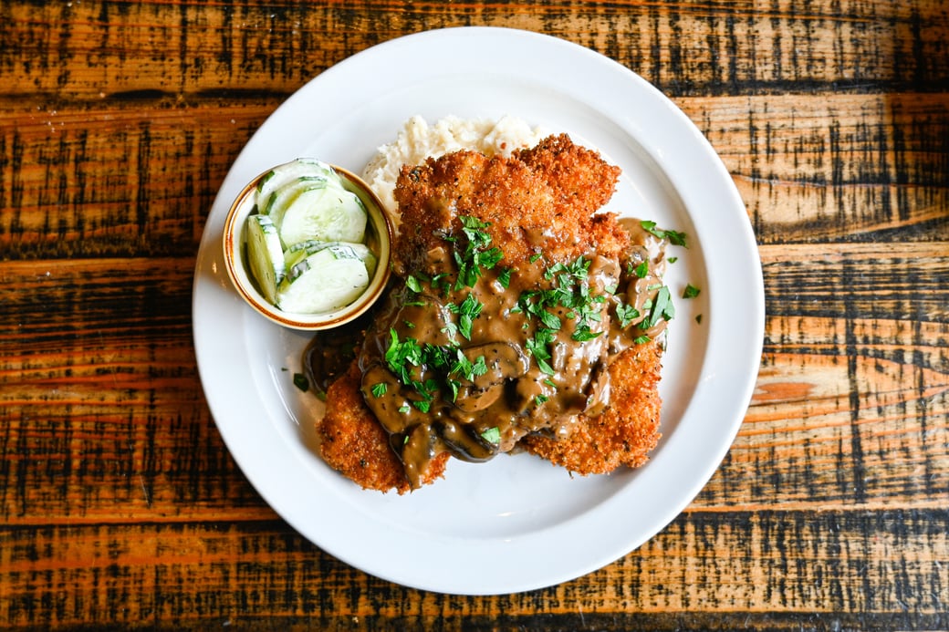 Chicken Jager Schnitzlel