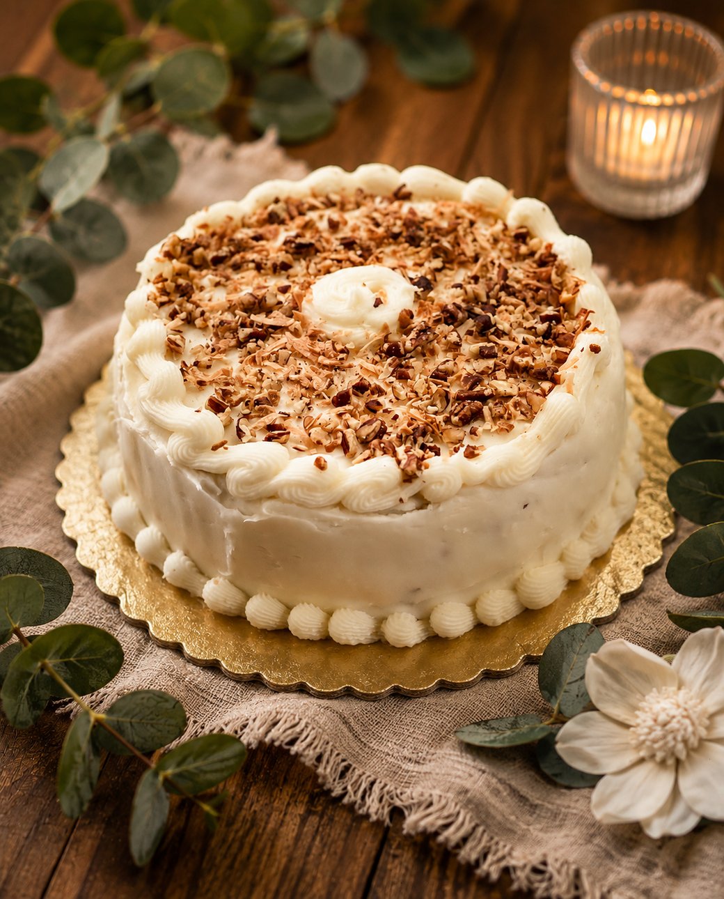  Italian Pecan Coconut Cream Cake Whole Serves 8-12