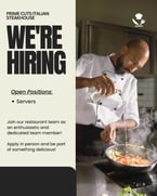 Interested in joining our team? Come in and chat with us about our open positions!  #primecutsitaliansteakhouse #ItalianFlavors #servers #hiring