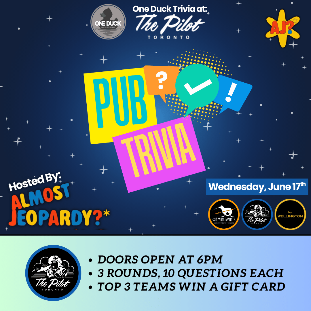 Pub Trivia Hosted by Almost Jeopardy at The Pilot!