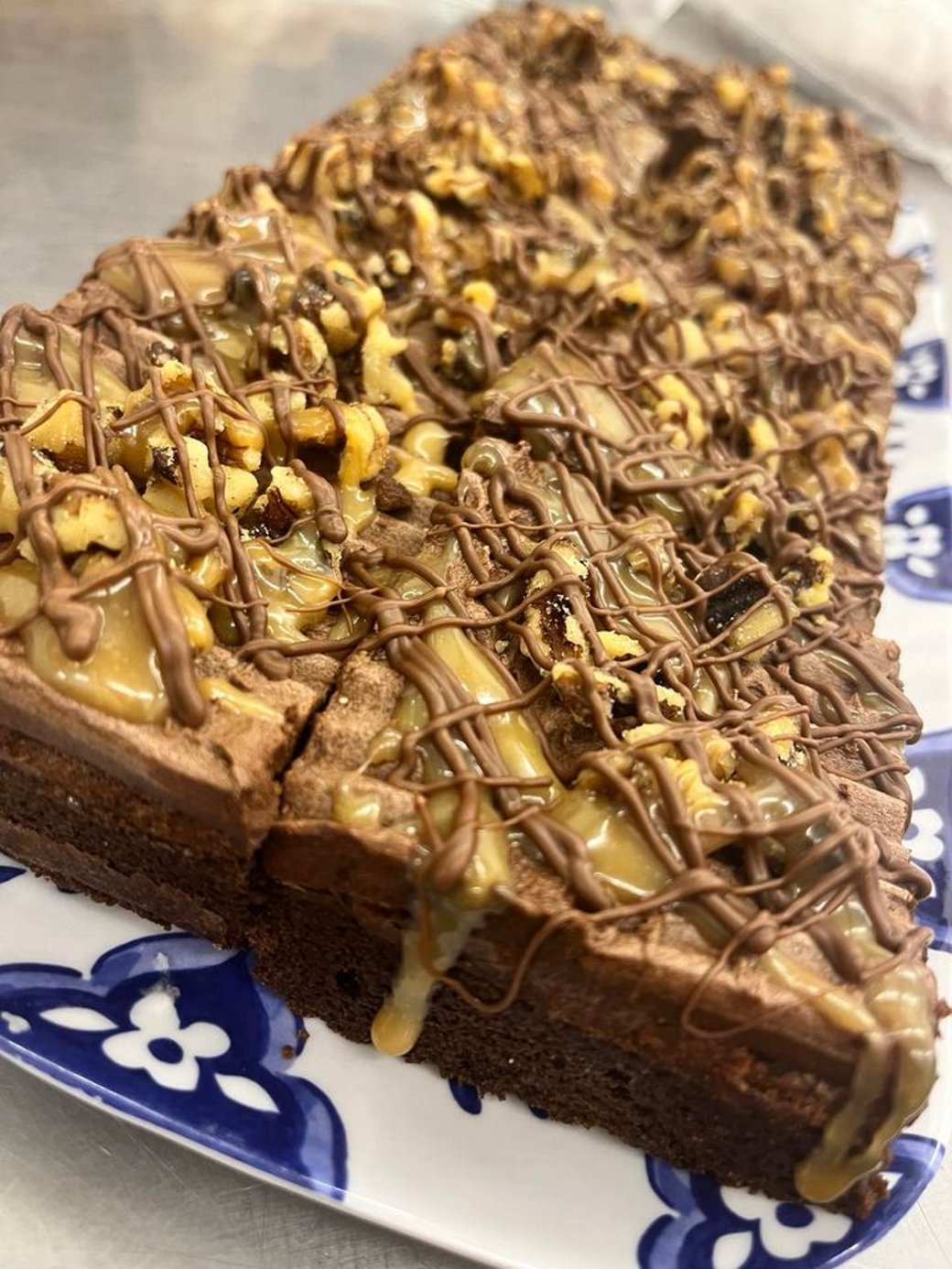 Caramel Walnut brownie