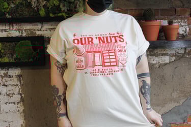 'Our 'Nuts' Retro T-shirt , shop product