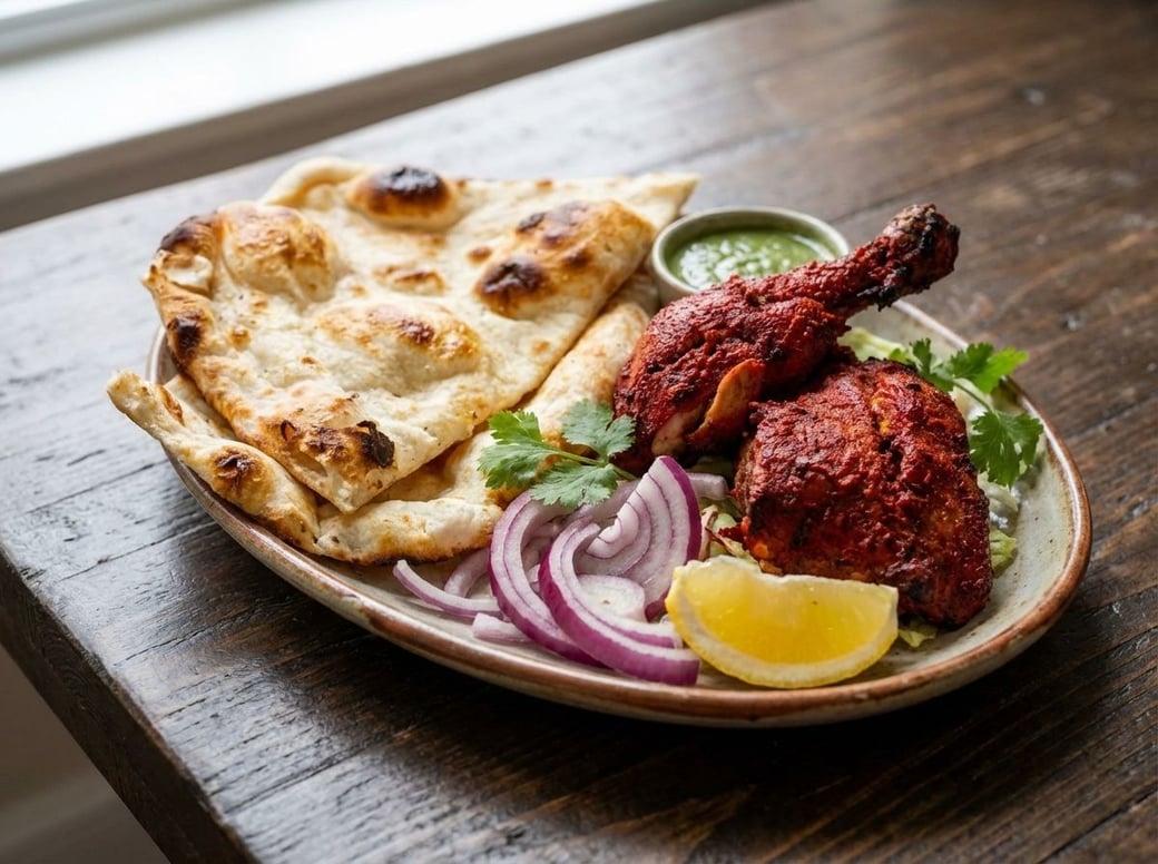 Quarter Tandoori Chicken with Naan