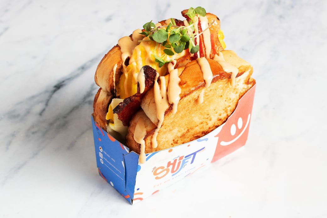 Golden Bacon Drop (Bacon Egg & Cheese Sandwich)